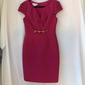 Pink belted dress
